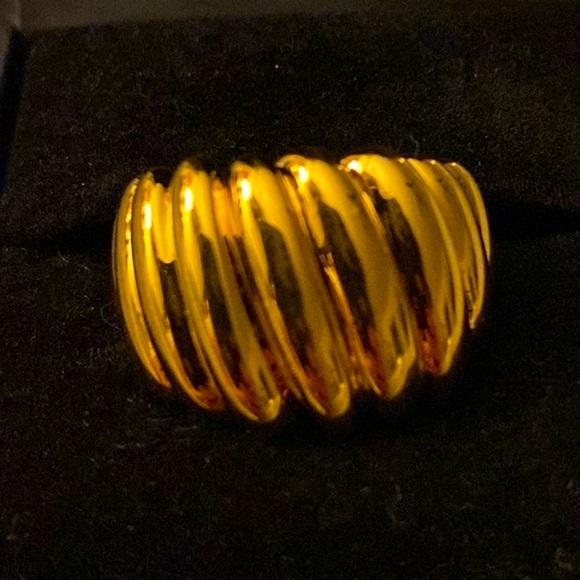Italy 14 karat gold cigar band, size 6 Gold new - Picture 1 of 5